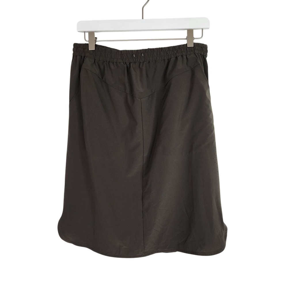 INDYEVA Skirt Womens Medium Green Athletic Hiking Elastic Waist Pockets Vented
